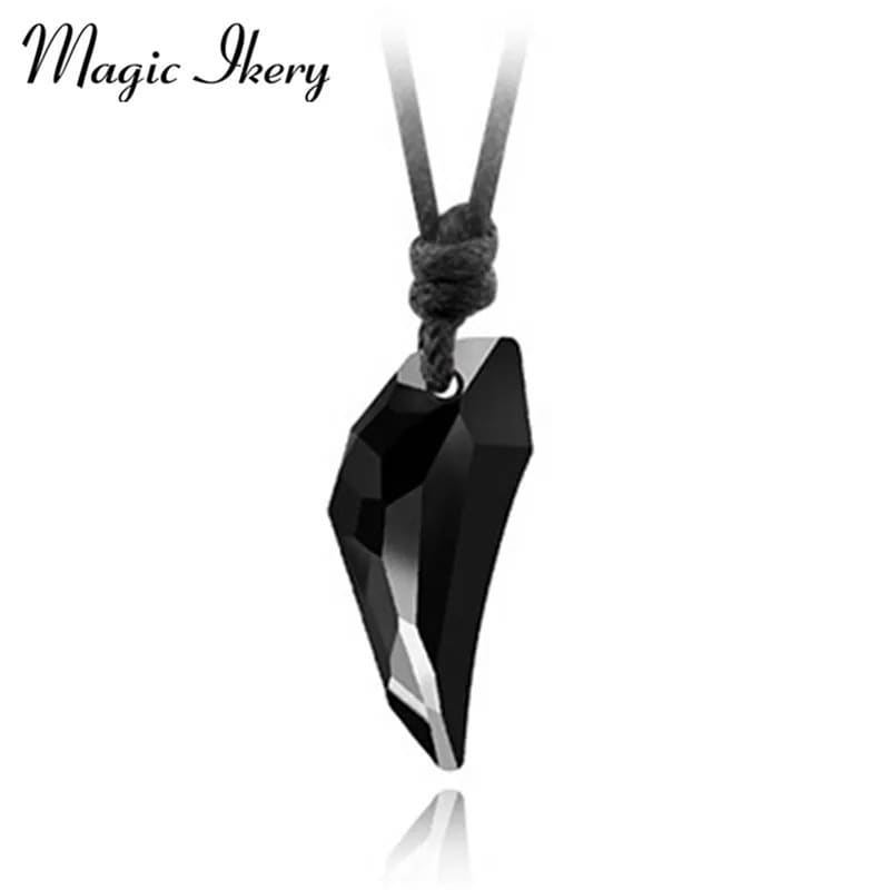 Magic Ikery cristal loup pendentif colliers mode corde chaîne mixte - CastleShoop